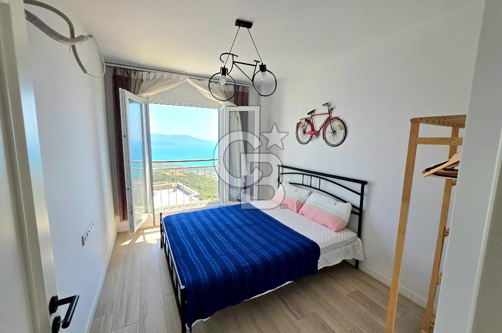 DİDİM AKBÜK FUL DENİZ  MANZARALI HAVUZ VE ŞEHİR MANZARALI 2+1 DAİRE