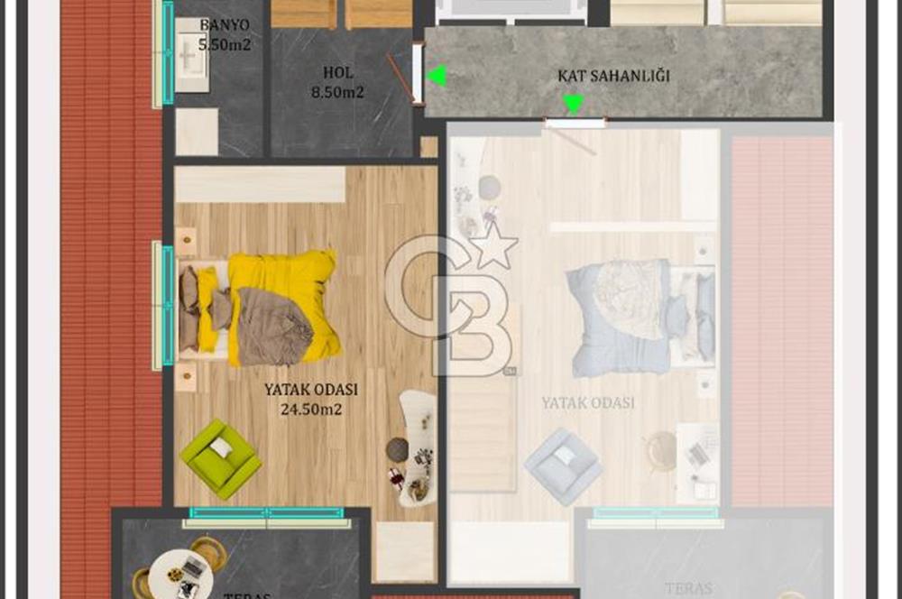 Suadiye Ayşeçavuş'ta konut ve iş yerine özel sıfır dubleks daire