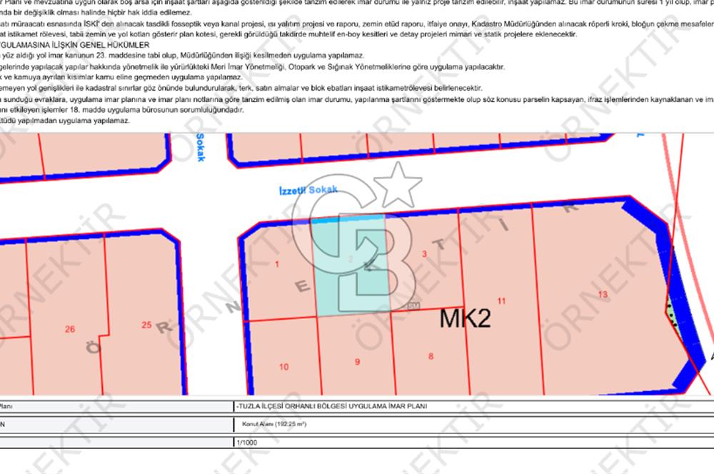 PENDİK/ŞEYHLİ/RAMAZANOĞLU SANAYİ İMARLI KÖŞE ARSA