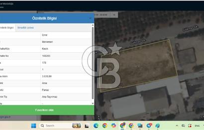 İZBAŞ Menemen Serbest Bölgesi'nde Satılık Fabrika Arsası