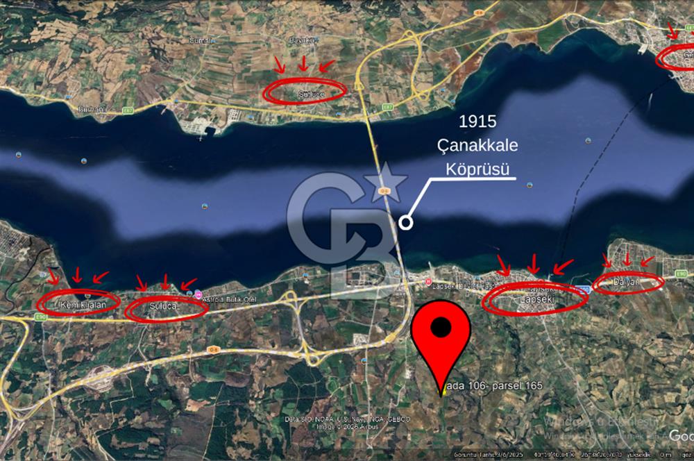 Gazisüleymanpaşa mah.de Tamamı Köprü Manzaralı 3834m2 Arazi