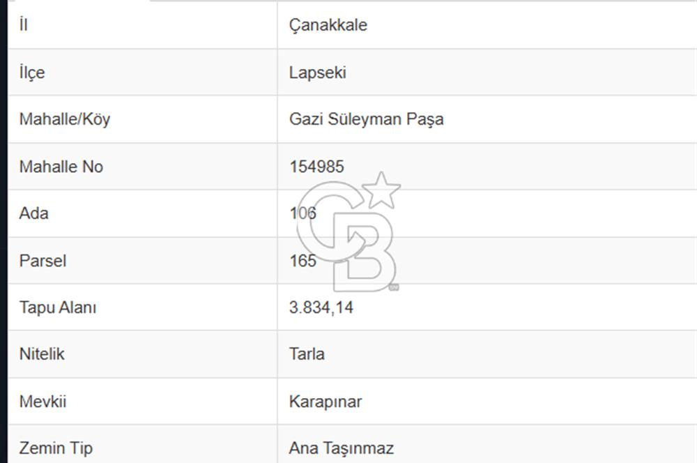 Gazisüleymanpaşa mah.de Tamamı Köprü Manzaralı 3834m2 Arazi