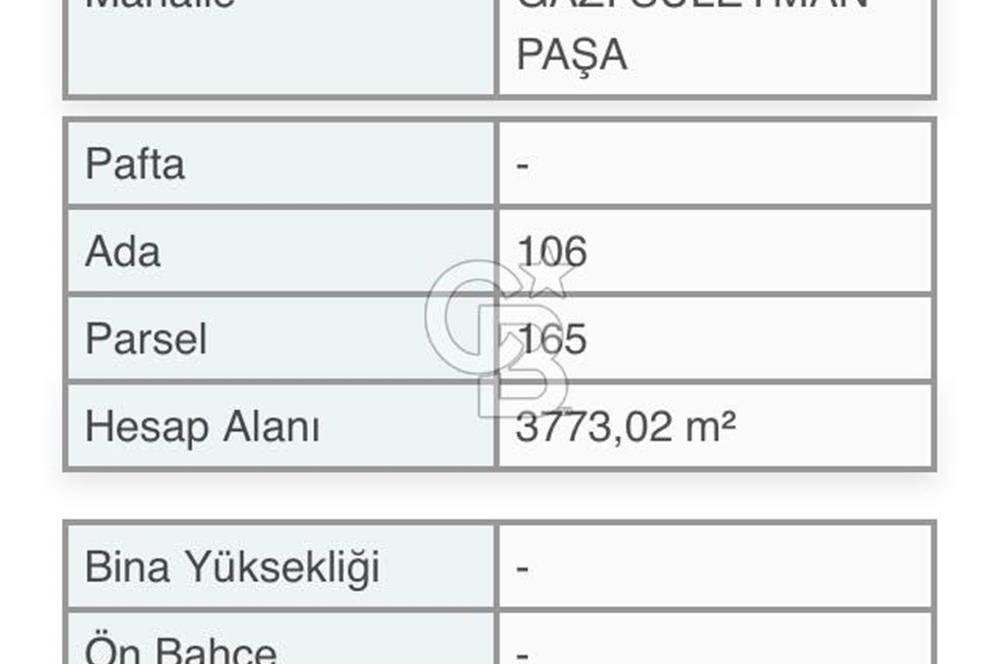 Gazisüleymanpaşa mah.de Tamamı Köprü Manzaralı 3834m2 Arazi