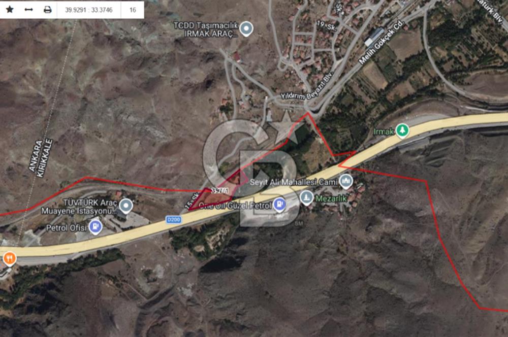 Kırıkkale Yahşihan Tek Tapu 7.820 m² Satılık Arsa