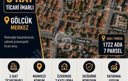 Gölcük Merkez 3 Kat Ticari imarlı arsa