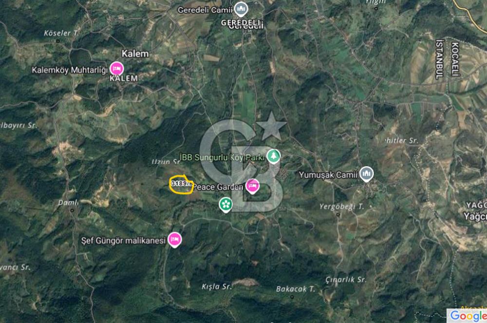 ŞİLE KALEM MÜSTAKİL 1.368 M2 SATILIK ARAZİ
