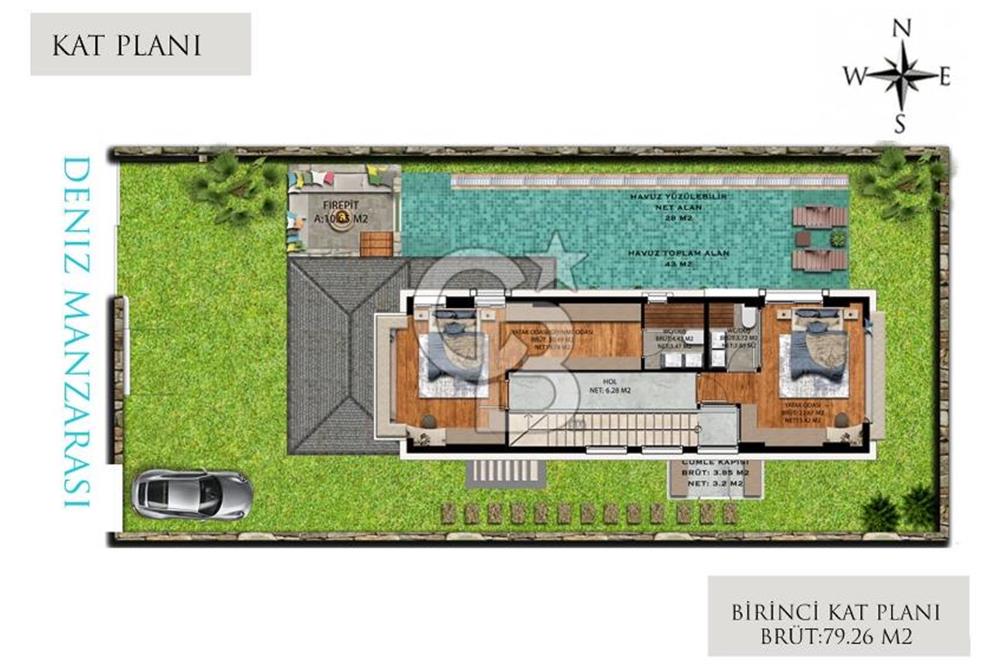 Kuşadası YaylaKöy'de Satılık Özel Havuzlu 4+1 Villa
