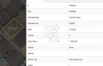 GÖLBAŞI HACILAR'DA İMARLI ARSA + 1+1 KONUT + MEYVE BAHÇESİ