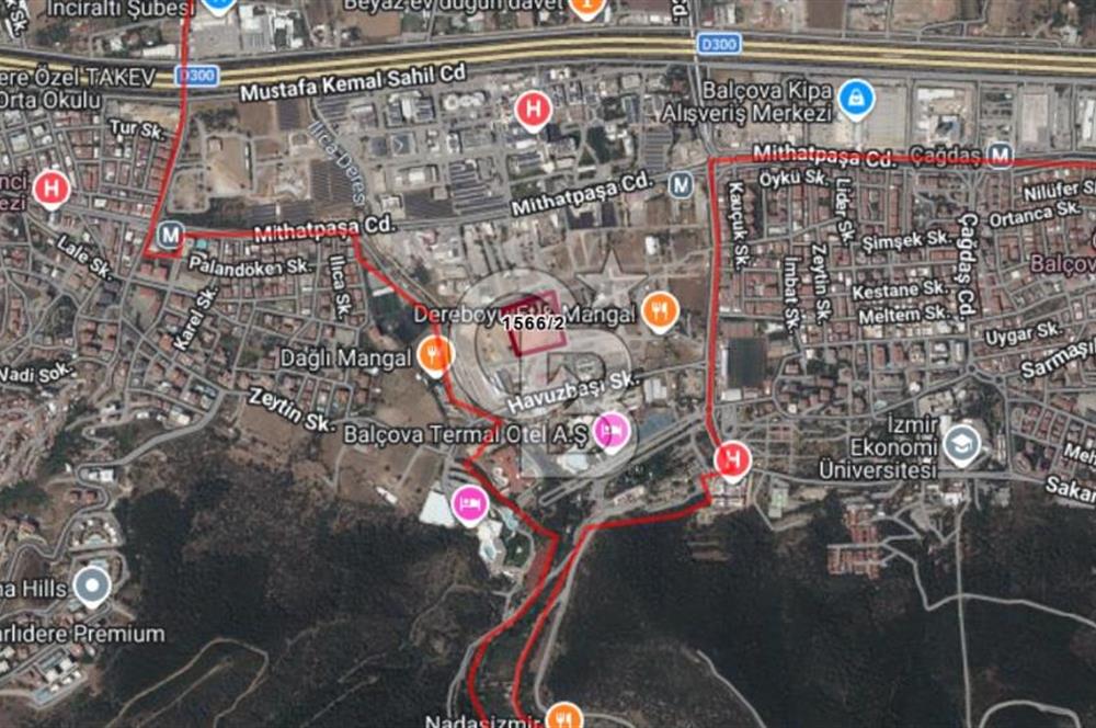 İnciraltı Hastane karşısı Satılık 272 M2 TTA imarlı Arsa