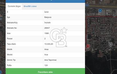 İnciraltı Hastane karşısı Satılık 272 M2 TTA imarlı Arsa