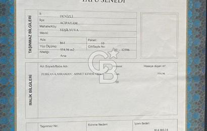 Denizli Acıpayam'da İmarlı, Asfalt Cepheli Satılık Arsa