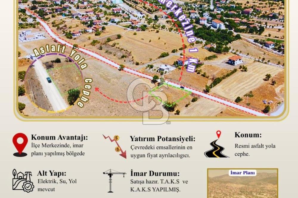 Denizli Acıpayam'da İmarlı, Asfalt Cepheli Satılık Arsa (718m²)