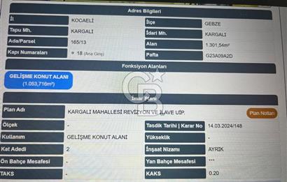 GEBZE KARGALI'DA BAHÇELİ MÜSTAKİL EV