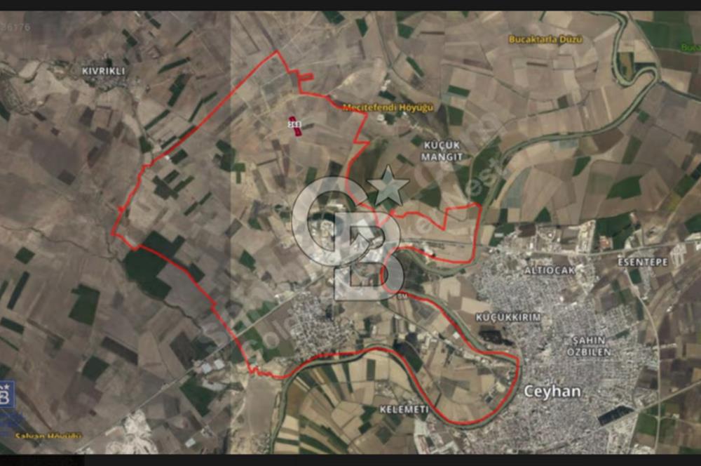 Adana Ceyhan Büyükmangıt'ta 25.460 m² Satılık Sulu Tarla