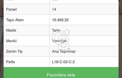 Torbalı Sanayi Bölgesinde AnaYola Cepheli Yatırımlık Tarla