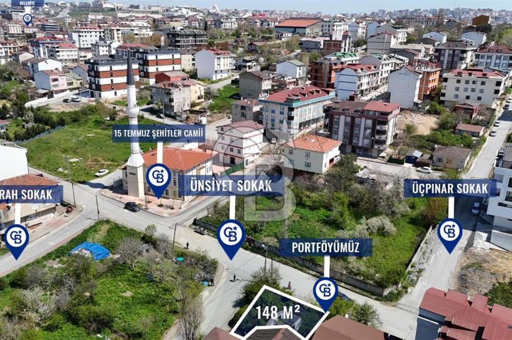 ARNAVUTKÖY HARAÇÇI MAHALLESİNDE 148 m² İMARLI KÖŞE ARSA