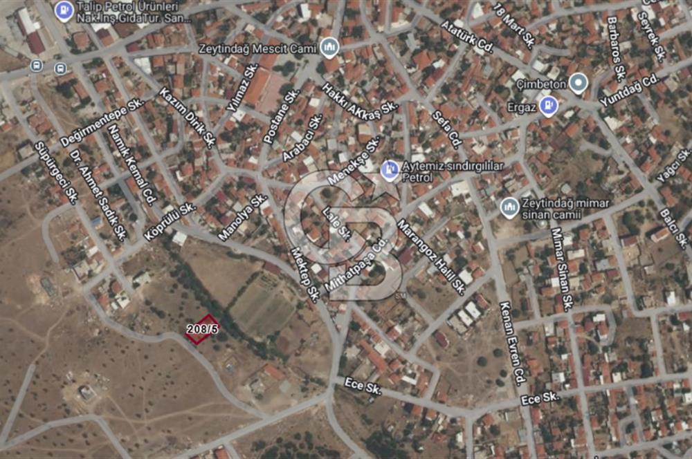 ZEYTİNDAĞ'DA ANAYOLA SIFIR 527 M² VİLLA ARSASI