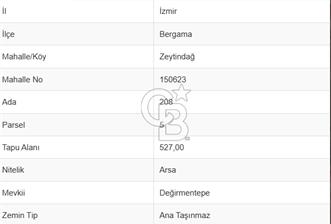 ZEYTİNDAĞ'DA ANAYOLA SIFIR 527 M² VİLLA ARSASI - 1 - 362324