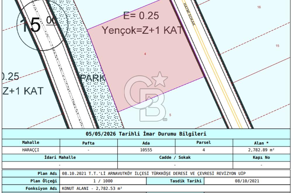 SATILIK ARNAVUTKÖY HARAÇÇI PEGASUS VİLLA KENTTE 722 m² ARSA