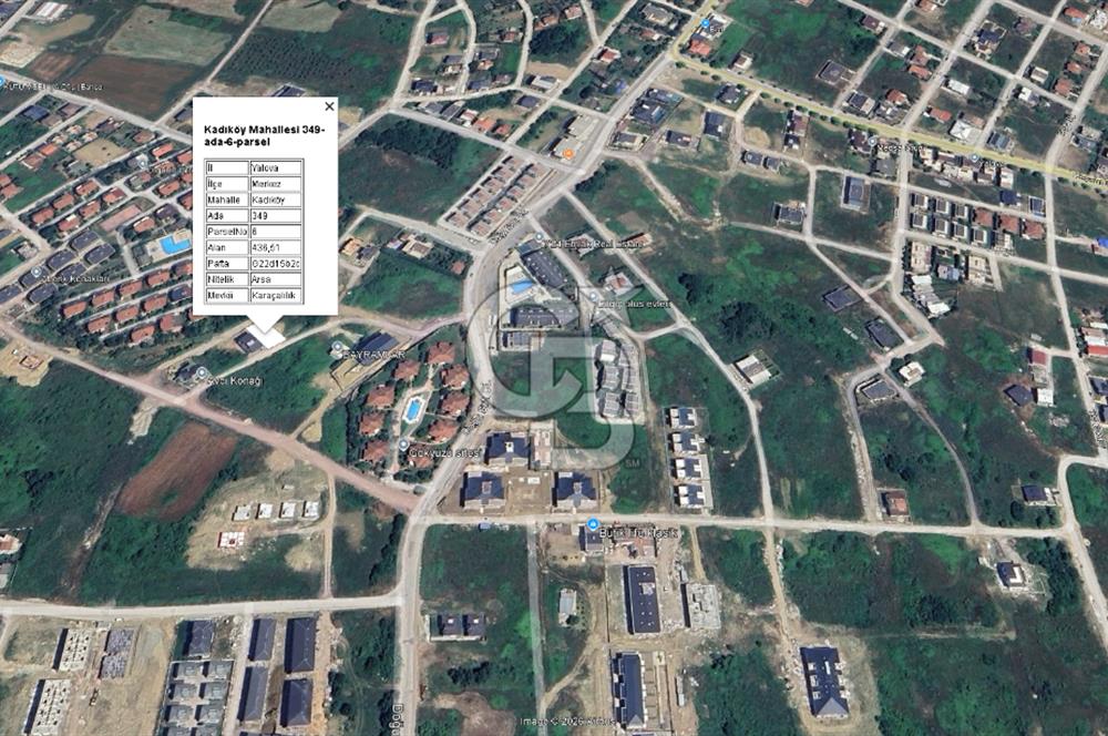 YALOVA KADIKÖYDE SATILIK DENİZ MANZARALI 436M2 ARSA!