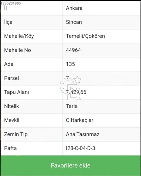 TEMELLİ ÇOKÖREN SATILIK TARLA
