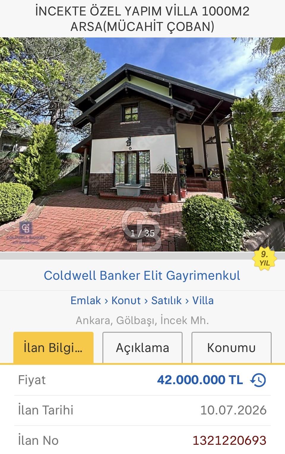 İnc Özel yapım villa