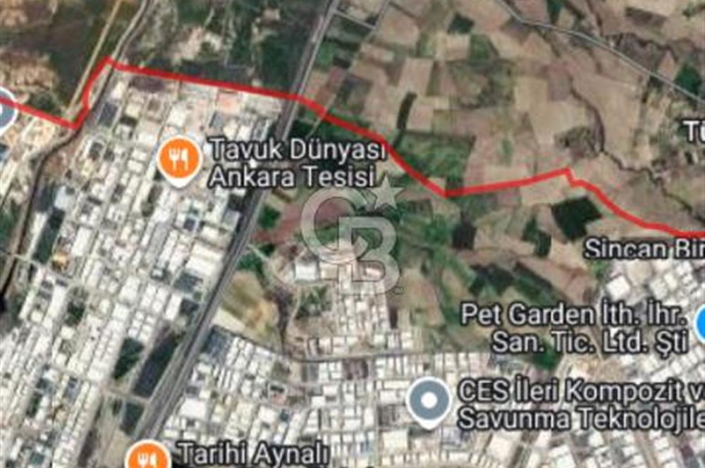 SİNCAN/TÜRKOBASI MAH'DE DAİRE TAKASLI TEK/KÖK TAPU SATILIK TARLA