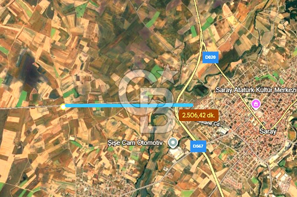 TEKİRDAĞ SARAY ÇUKURYURT SATILIK HİSSELİ TARLA