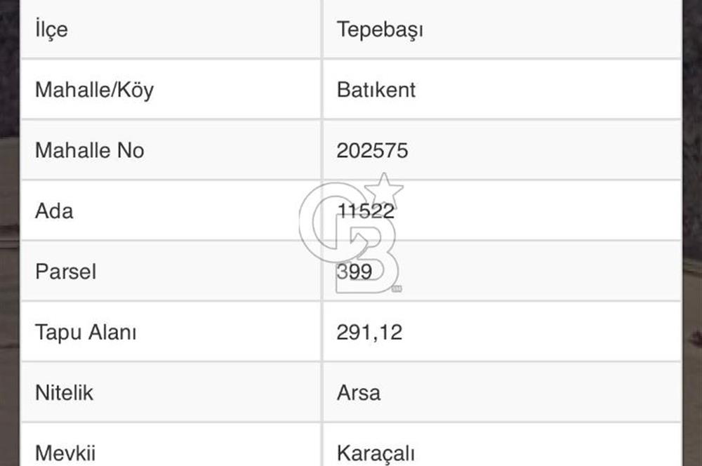 CB CITY'DEN BATIKENT MAHALLESİNDE SATILIK ARSA