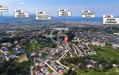 Urla Kekliktepe Arkadya Sitesinde 6+1 Havuzlu Villa