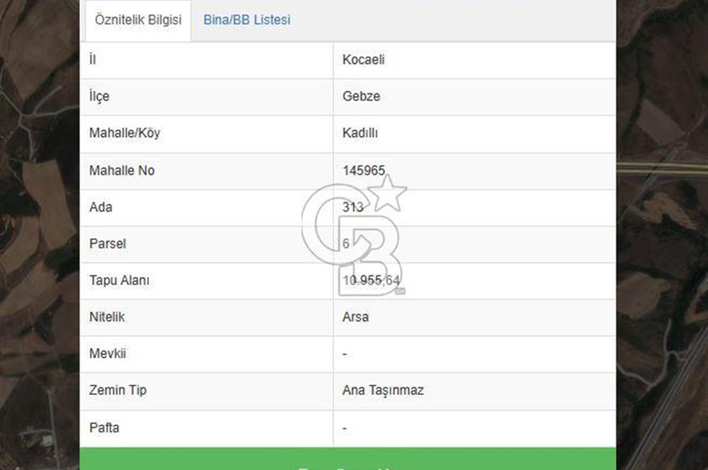 CB FLY'dan Gebze-Kadıllı Köyü'nde Satılık Villa İmarlı Arsa