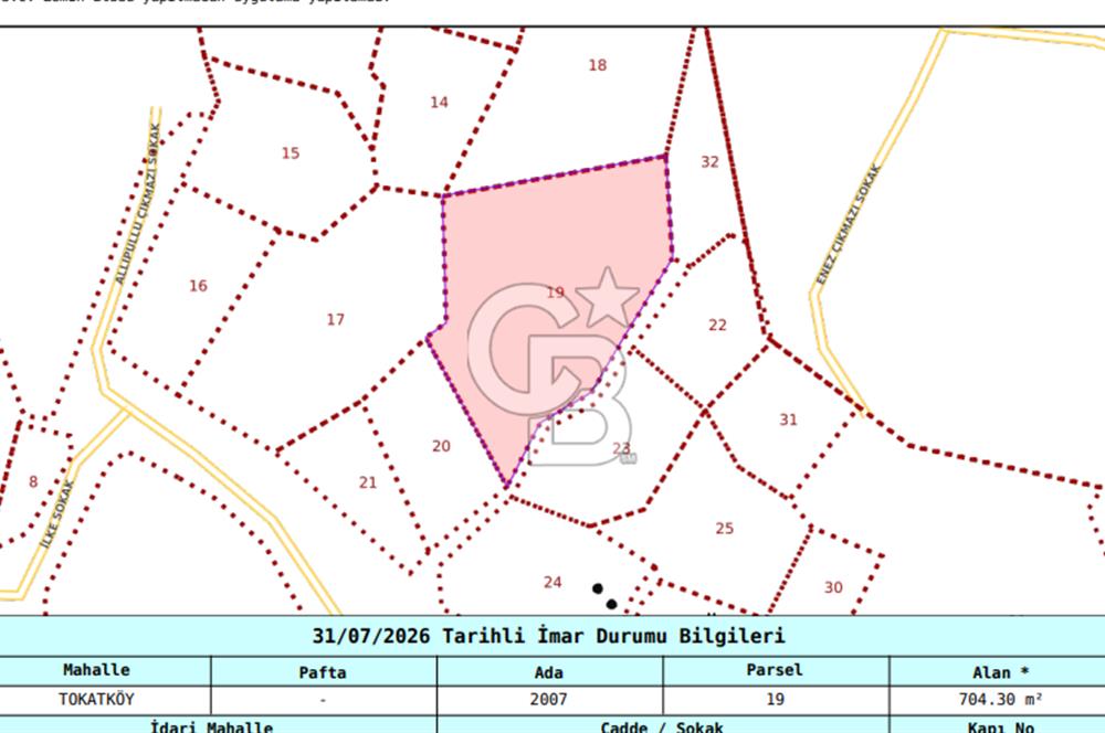 BEYKOZ TOKATKÖY DENİZ MANZARLI 704M2 MÜSTAKİL,KİPTAŞA KOMŞU ARSA