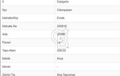 CB CITY'DEN EMEK MAHALLESİNDE KAT KARŞILIĞI ARSA