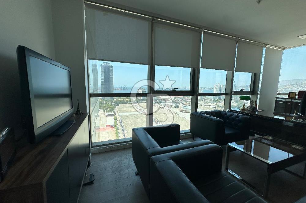 Ventus Tower Bayraklı'da Deniz Manzaralı Satılık Prestijli Ofis
