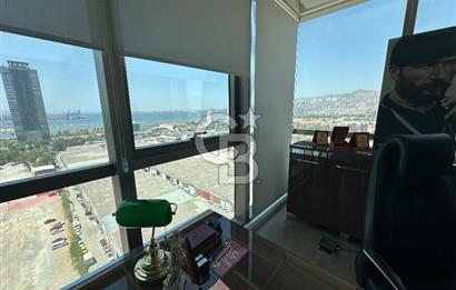 Ventus Tower Bayraklı'da Deniz Manzaralı Satılık Prestijli Ofis