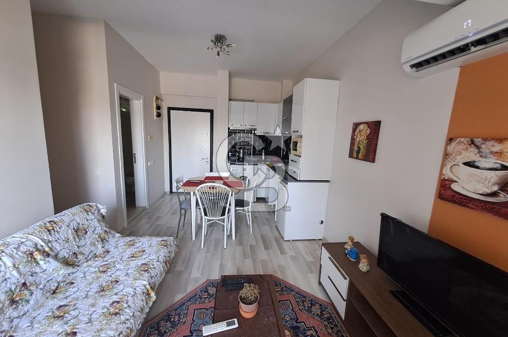 Seyrek'te Havuzlu ve Yeşillikli Site Eşyalı Kiralık 1+1
