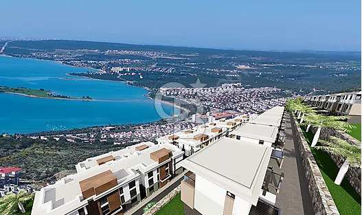 DİDİM AKBÜK'TE PANORAMİK DENİZ MANZARALI PRESTİJLİ PROJEDE 1+1