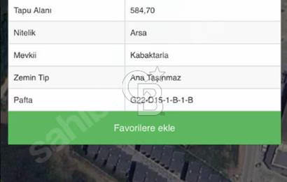 SATILIK HARİKA LOKASYONDA 584 M2 ARSA
