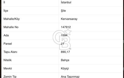 ŞİLE KERVANSARAYDA KÖY İÇİ İMARLI 890 M² MÜSTAKİL TAPULU ARSA
