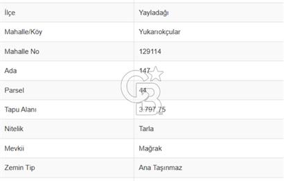 YUKARIOKÇULAR'DA *3.797 M2* ÇİFT ASFALT CEPHELİ-SATILIK TARLA