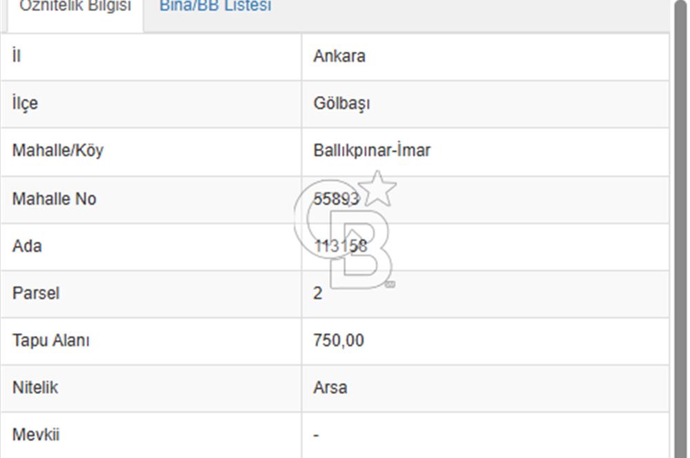 CB Vizyon'dan GÖLBAŞI BALLIKPINAR MAHALLESİ'NDE SATILIK ARSA