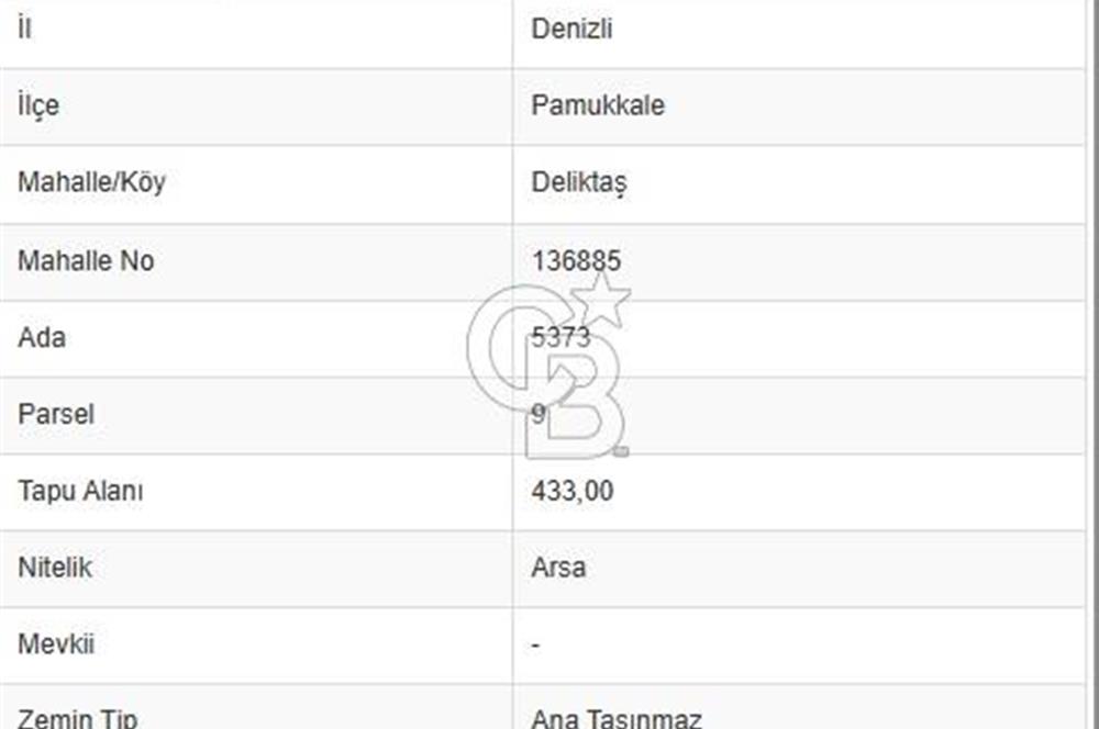 Deliktaş'ta Ana Cadde Yakını 433 M² Satılık B+2 Konut Arsası