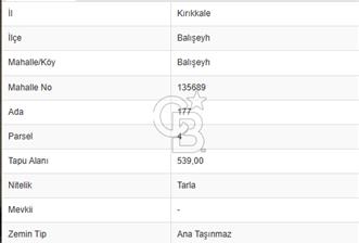 KIRIKKALE BALIŞEYH'TE SATILIK TARLA - 2 - 364443