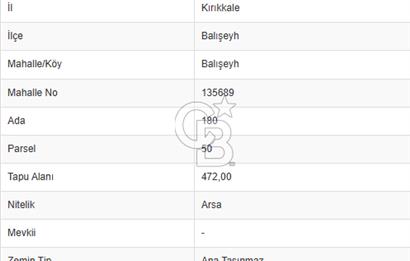 KIRIKKALE BALIŞEYH'TE SATILIK ARSA