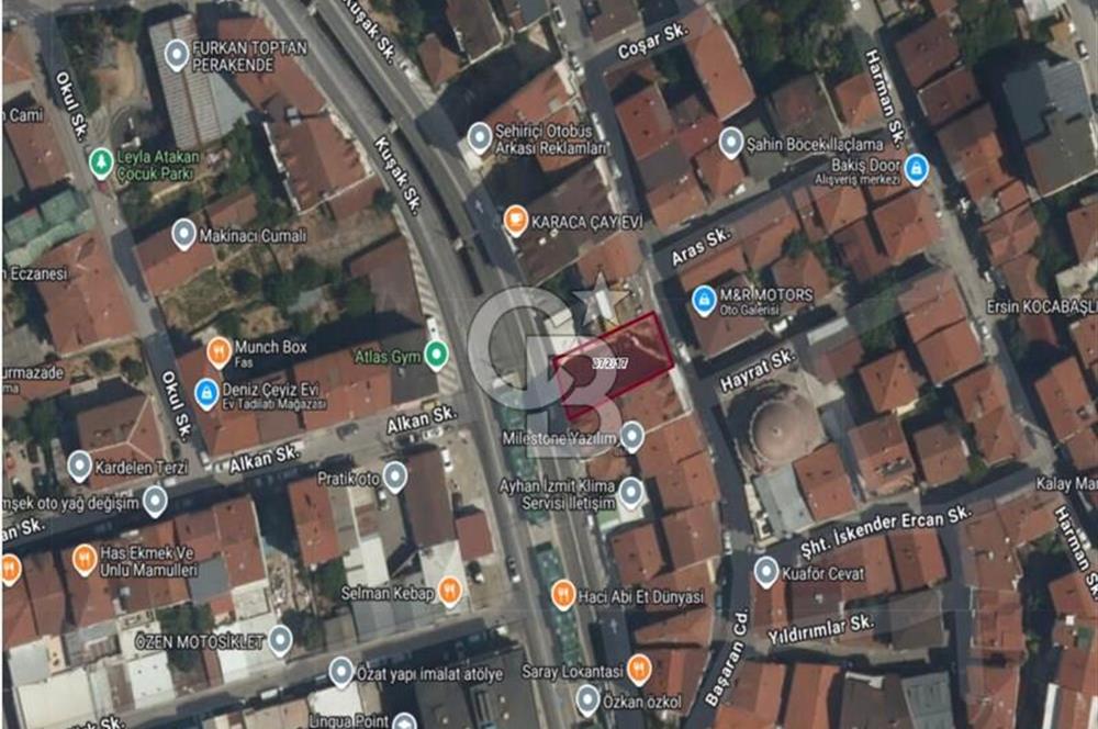İZMİT BEKİRDERE'DE SATILIK 255 m² 2 CEPHELİ TİCARİ İMARLI ARSA