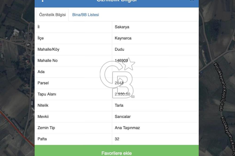 Sakarya Kaynarca'da Satılık Tarla