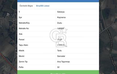 Sakarya Kaynarca'da Satılık Tarla