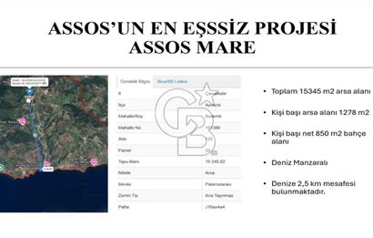 ASSOS BADEMLİ KÖYÜNDE "ASSOS MARE" SİTESİNDE SATILIK VİLLA