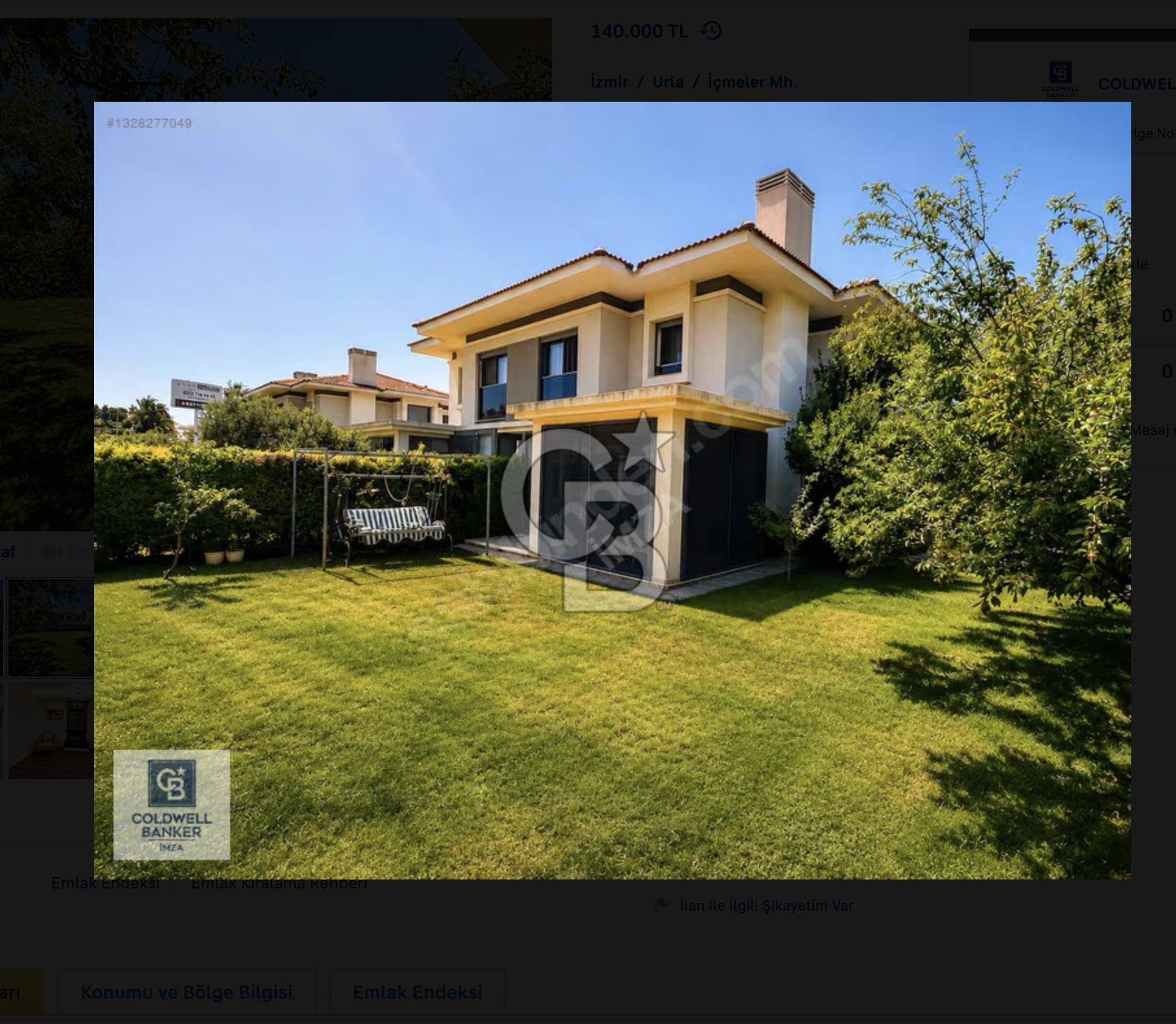 Urla İçmeler'de Eşyalı, Bahçeli, Deniz Yakını Villa