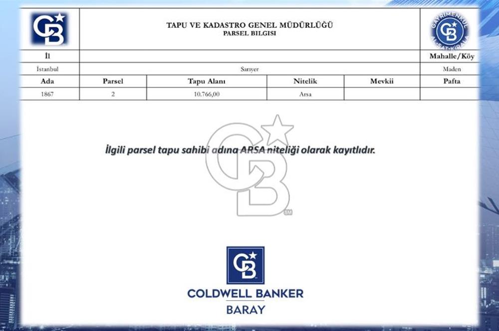 Sarıyer Maden'de Emsal Artırımına Uygun 111 m2 Arsa